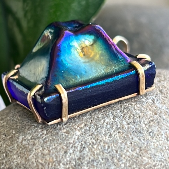 14k gold and Tiffany turtleback custom piece - Picture 3 of 15